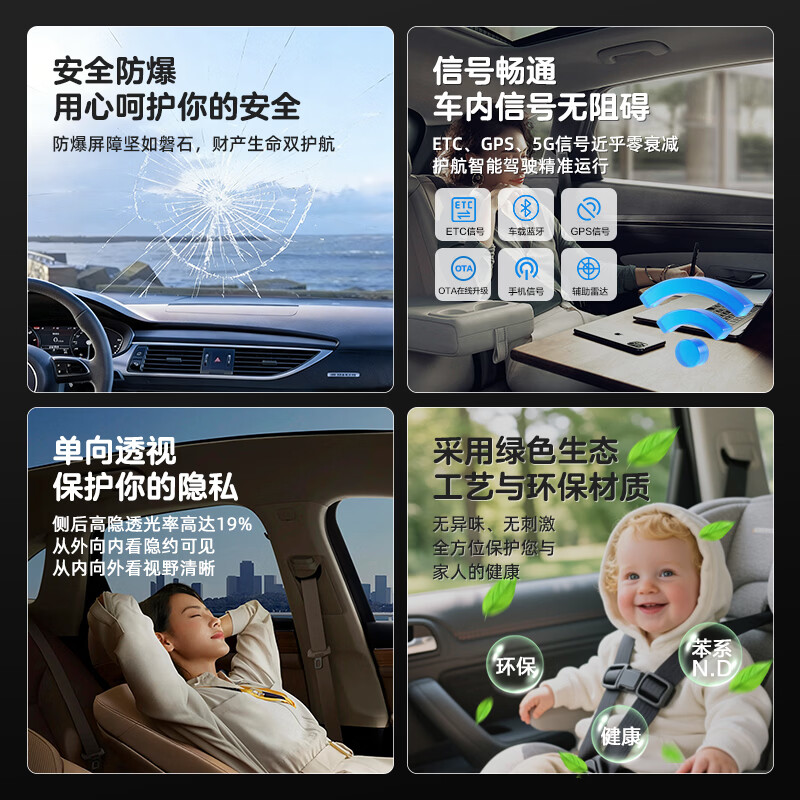 3M【原装进口】汽车贴膜 朗瞻精英版套装前浅后深组合全车汽车玻璃车膜太阳膜隔热膜车窗膜