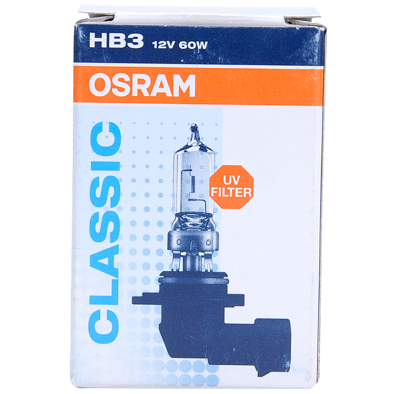 欧司朗（OSRAM）汽车灯泡大灯近光灯远光灯卤素灯雾灯9005/HB3标准型12V (单支装)