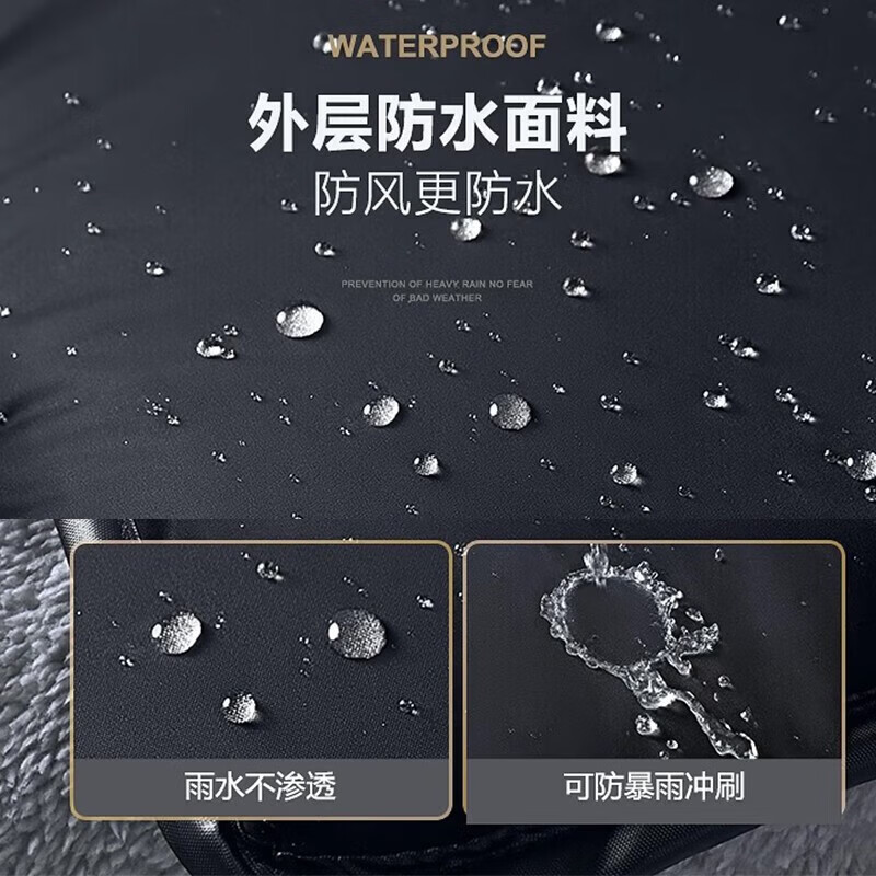 电动摩托车挡风被冬季加绒加厚男士电瓶踏板车防雨防水冬款挡风罩 冬季款黑色卡通【图案随机】