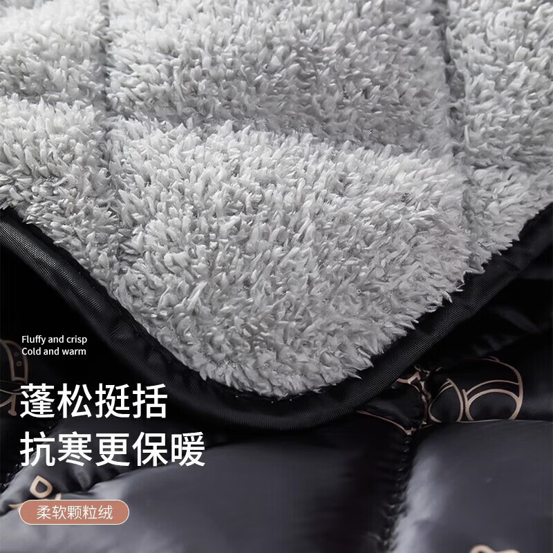 电动车挡风被挡风被新款防水保暖摩托电瓶车三轮车防风罩挡风衣冬季京喜加绒加厚加大黑色 暴力熊-黑色