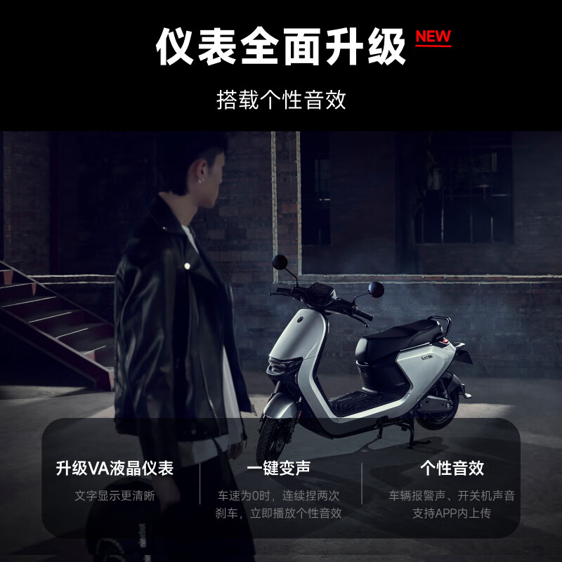 九号(Ninebot)电动车N70c 2025 电轻摩9号智能助力电瓶车 升级个性音效仪表【门店自提】 到门店选颜色