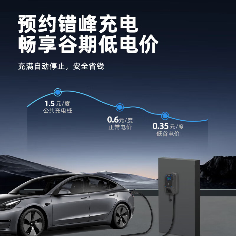 ROMADA适配比亚迪领汇充电桩220V家用电7KW 32A挂壁立柱壁挂刷卡防盗充NFC手机预约国标智能充电枪器3c认 领汇e7 【7KW-总线长5米】刷卡+手机远程