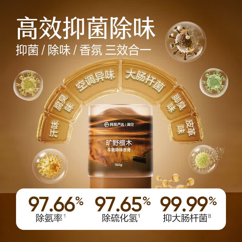 网易严选车载香膏云雾杯车载香氛汽车香薰香水 车内除异味除醛七夕礼物