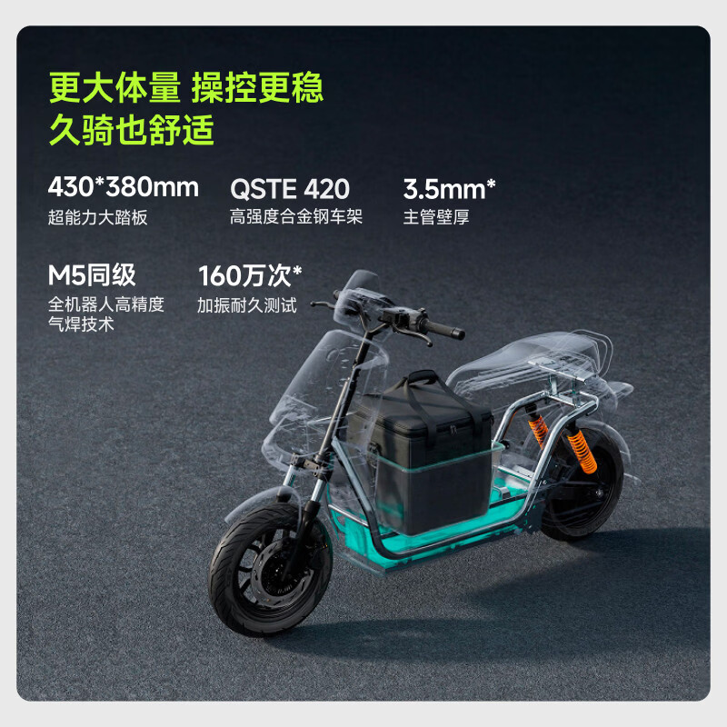 九号(Ninebot)电动摩托车M3 85c MAX 闪骑 九号电动摩托车智能超长续航通勤外卖【门店自提】 到门店选颜色
