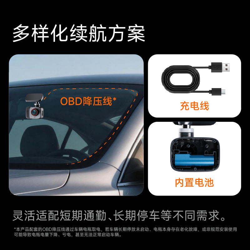 神眸车载监控器24小时停行车监控摄像头停车记录仪无线手机远程免插电免布线哨兵模式监控DC1lite