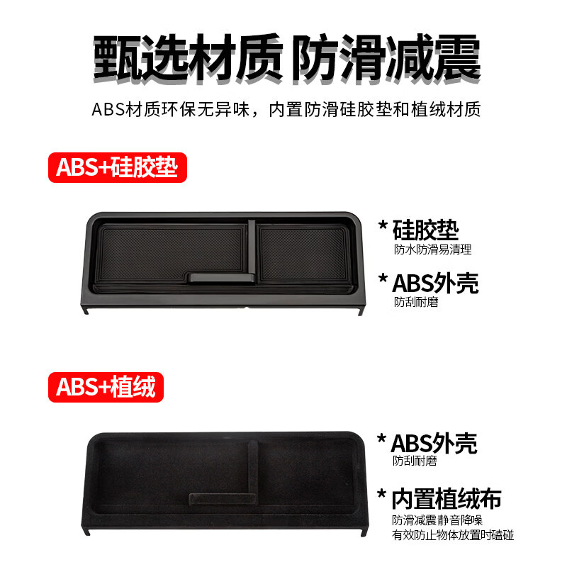 第壹社(FIT CLUB)适用于方程豹5屏幕后储物盒纸巾盒分格储物不挡视线防滑减震改装 豹5屏幕后储物盒【硅胶垫款】 方程豹豹52023-2023款方程豹5