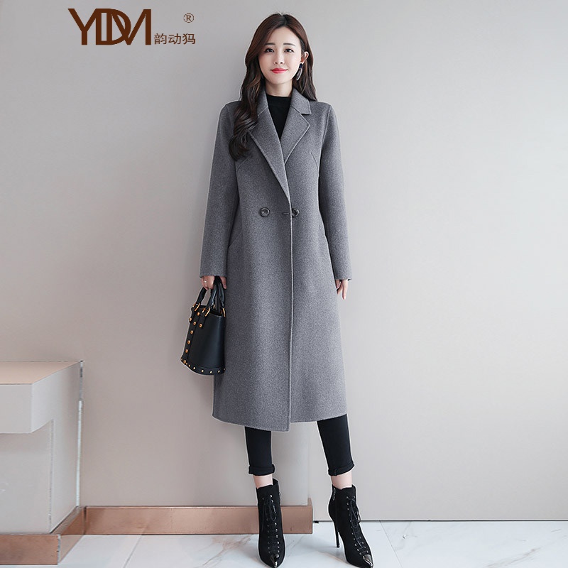 羊绒风华中长款羊绒大衣与各式裤装的时尚碰撞